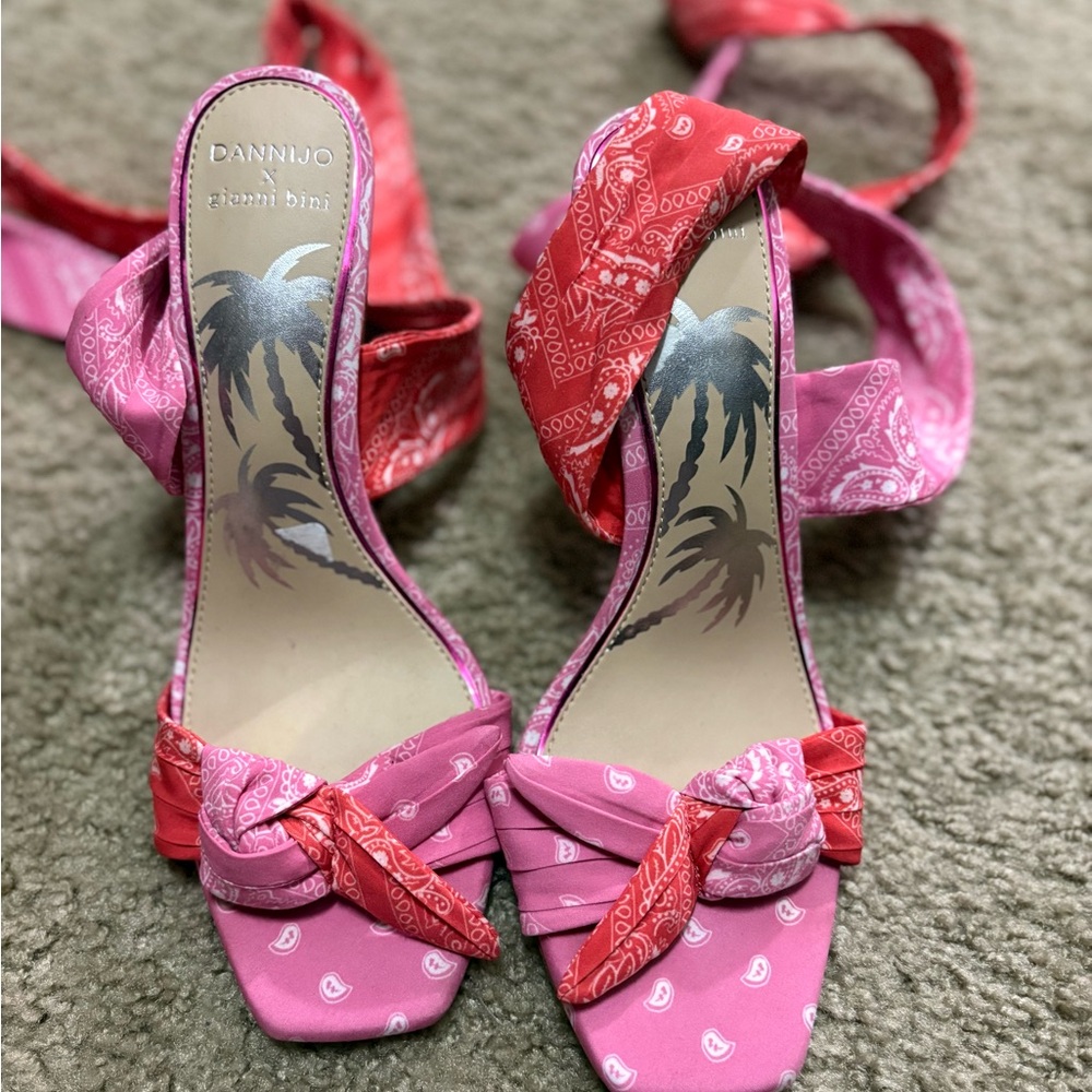Dannijo Pink and Red Women's Sandals